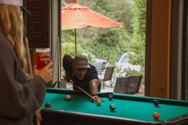 Pool table in the Surf Club